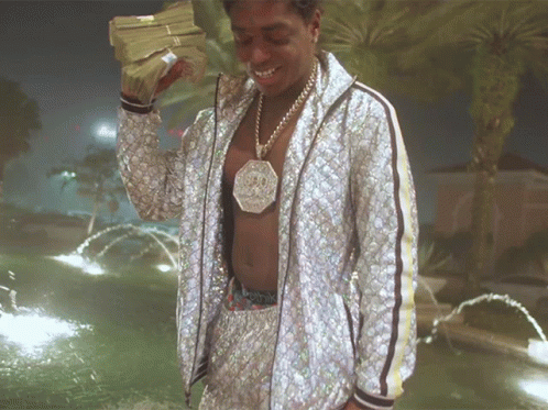 Kodak Black Holding Money GIF