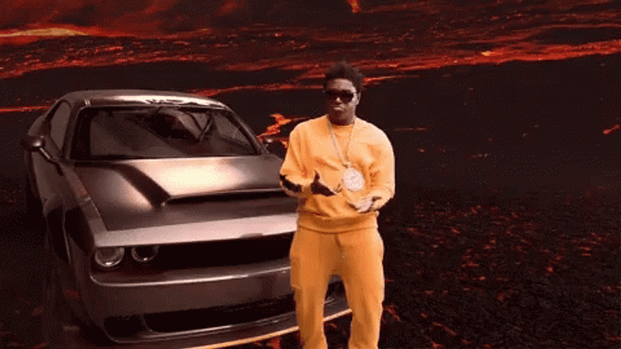 Kodak Black Dancing With A Car On Volcano GIF
