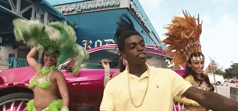 Kodak Black Holding Gun With Ladies GIF