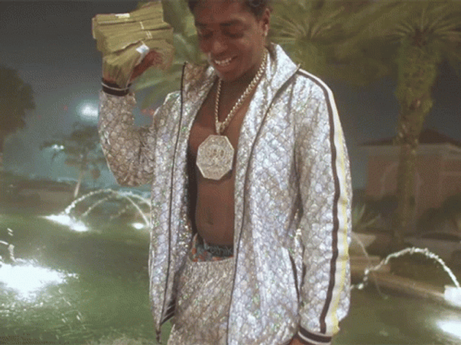 Kodak Black Holding Money GIF