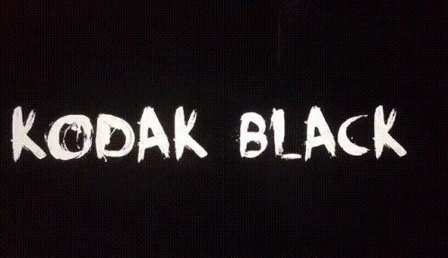 Kodak Black Is Written On A Black Background GIF