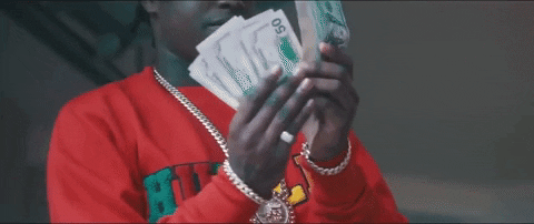 Kodak Black Red Shirt Holding Money GIF