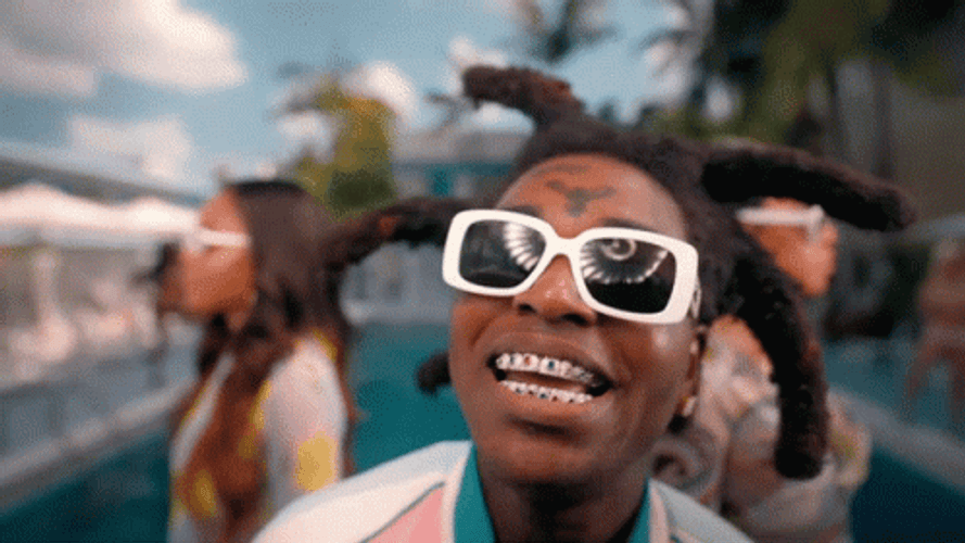 Kodak Black White Sunglasses GIF