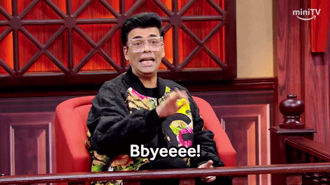 Koffee With Karan Waving Byeeee GIF