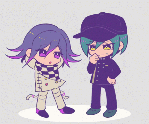 Shuichi And Kokichi Chibi GIF