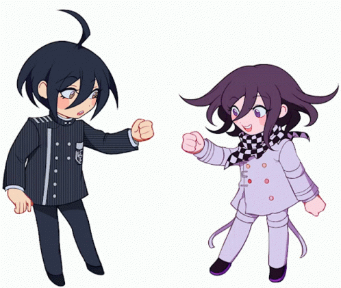 Kokichi And Shuichi Playing Rock Papers And Scissors GIF