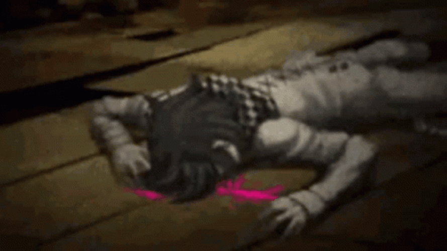 Kokichi Laying Down  GIF
