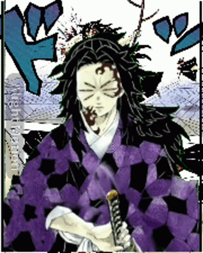 Kokushibo In Purple Kimono GIF