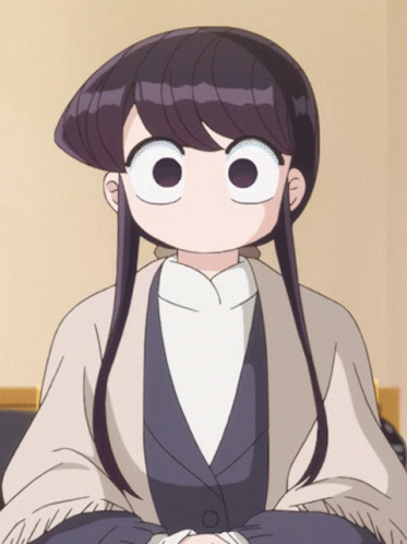 Komi Covering Face GIF