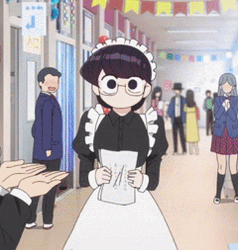 Komi In Maid Costume GIF