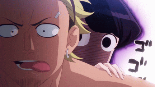 Komi Sneaking Behind GIF