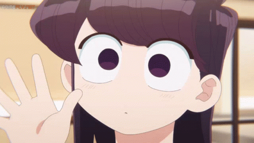 Komi Big Eyed Waves GIF