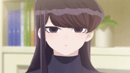 Komi Shocked To Embarrassed Look GIF