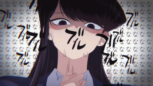 Komi Scary Look GIF