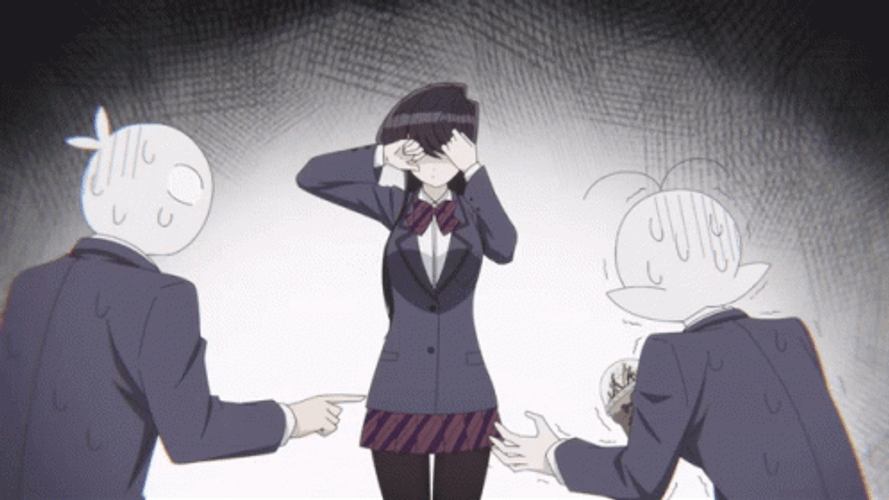 Komi Getting Talked To GIF