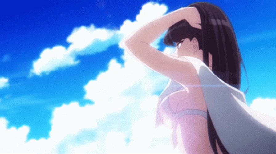 Komi In Bikini Hair Toss GIF