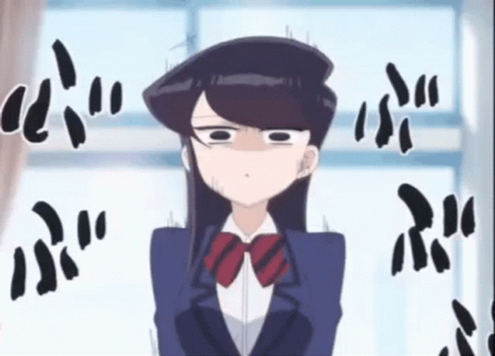 Komi Nervous Shaking GIF