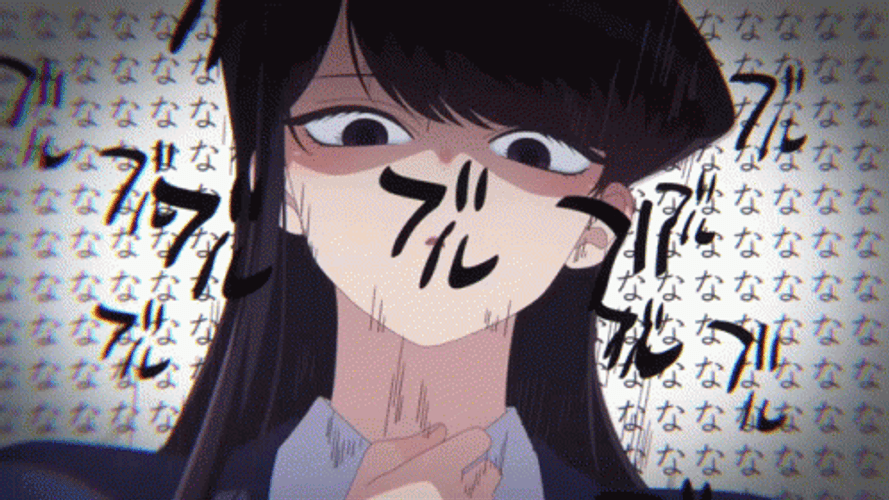 Komi Scary Look GIF