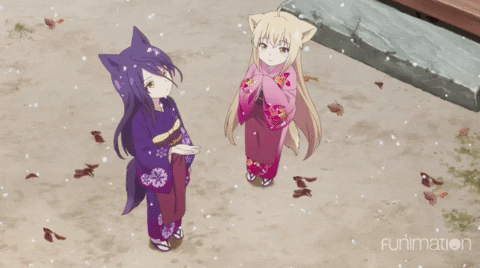 Konohana Kitan Satsuki And Yuzu Anime Snow GIF