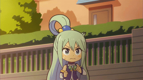 Konosuba Anime Kazuma Push Aqua GIF