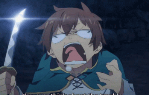 Konosuba Anime Kazuma Satou Mad GIF