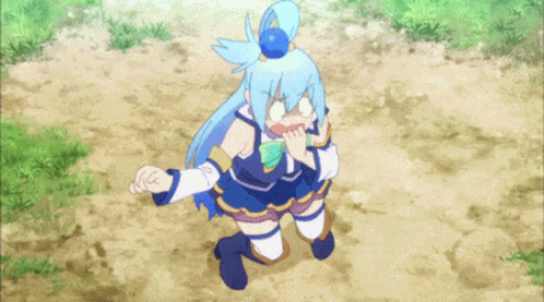 Konosuba Anime Mad Aqua Screaming GIF