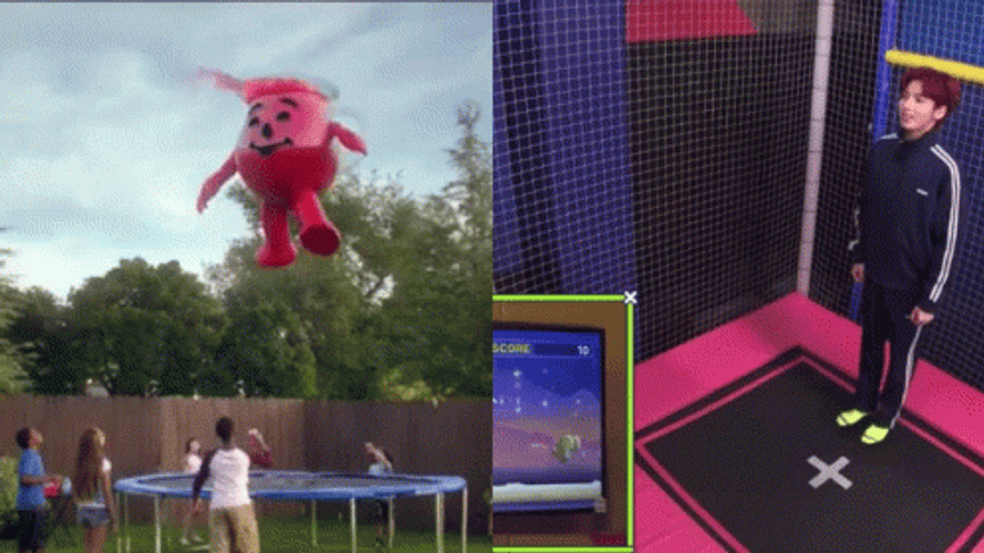Kool Aid Bungee Jump Floating GIF