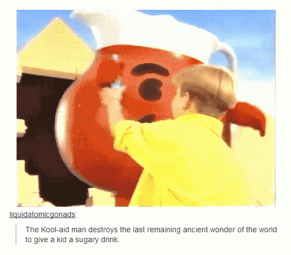 Kool Aid In Egypt Cheers With A Kid GIF