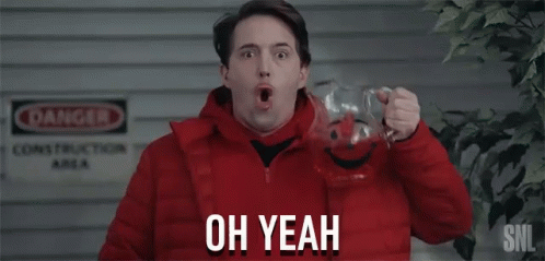 Wearing Kool Aid Man Costume Saying Oh Yeah GIF