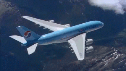 Korean Airplane Flying GIF