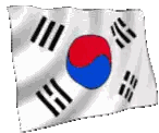 Korean Flag Waving in Wind