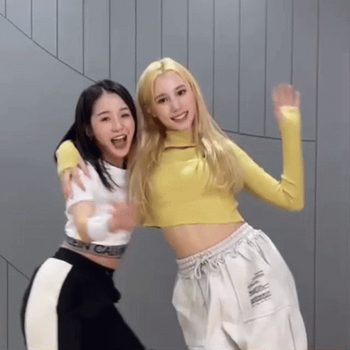 Korean Girl Hug Emoji GIF