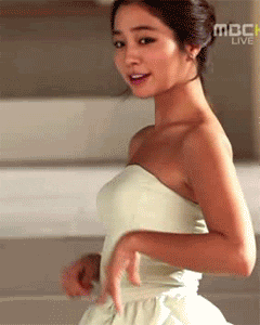 Korean Girl Pointing Finger Gun GIF