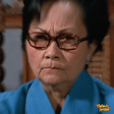 Korean Grandma Stare Down GIF