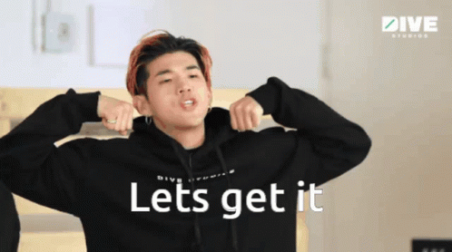 Korean Guy State Lets Get It Get Down GIF