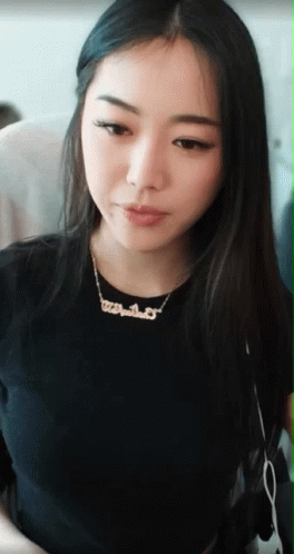 Korean Lady Heart Finger GIF