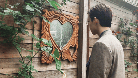 Korean Man In The Mirror GIF