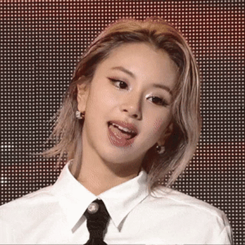 Korean Singer Chaeyoung In A Suit GIF