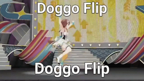 Korone Doggo Cartwheel Flip GIF