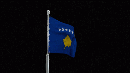 Kosovo Flag In The Wind GIF