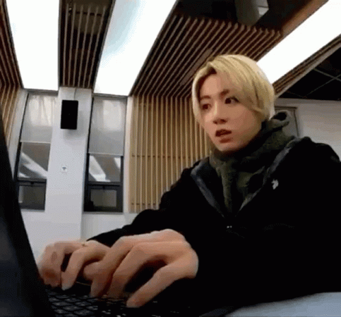 Kpop Bts Jungkook Typing Fast GIF