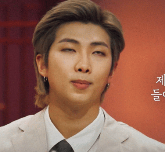 Kpop BTS Rm Angry Annoyed Side Eye GIF