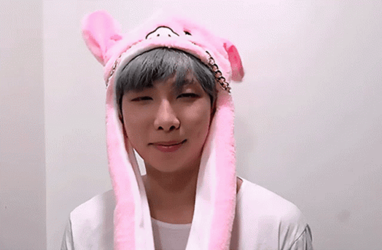Kpop BTS Rm Bunny Ears GIF