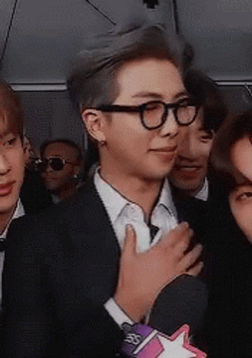 Kpop BTS Rm Fixing Glasses GIF