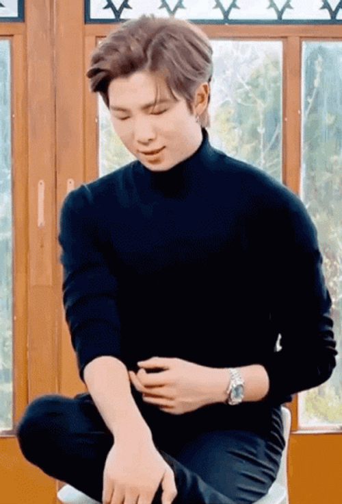 Kpop BTS Rm Interview Smile GIF