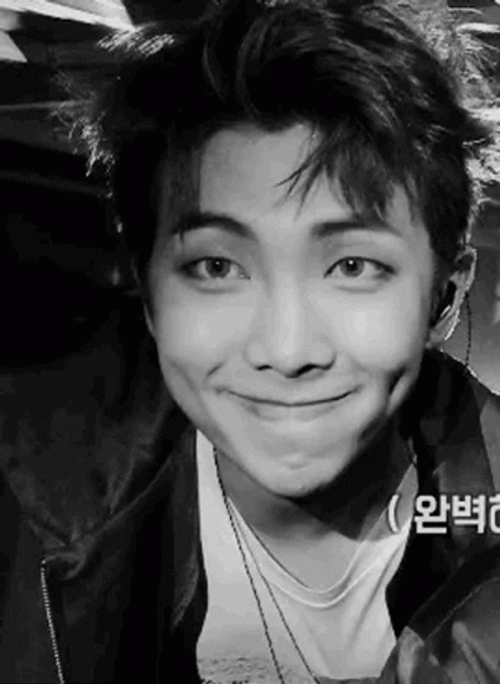 Kpop BTS Rm Smile Peace Sign GIF