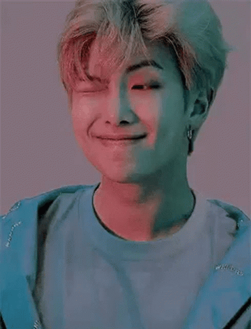 Kpop BTS Rm Wink Eyebrow Raise GIF