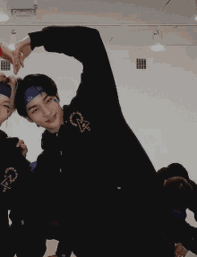 Kpop Stray Kids Group Members Heart Pose GIF