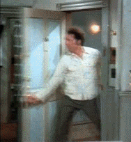 Funny Seinfeld Kramer Entrance GIF