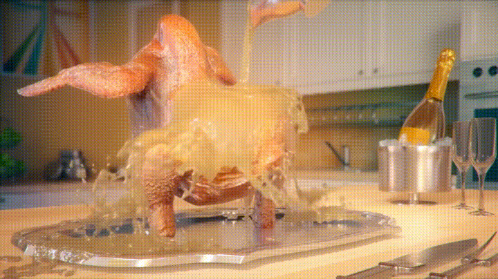 Kramer Turkey Bathing In Gravy Sauce GIF